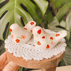 Cottagecore Lovebird Salt and Pepper Shakers